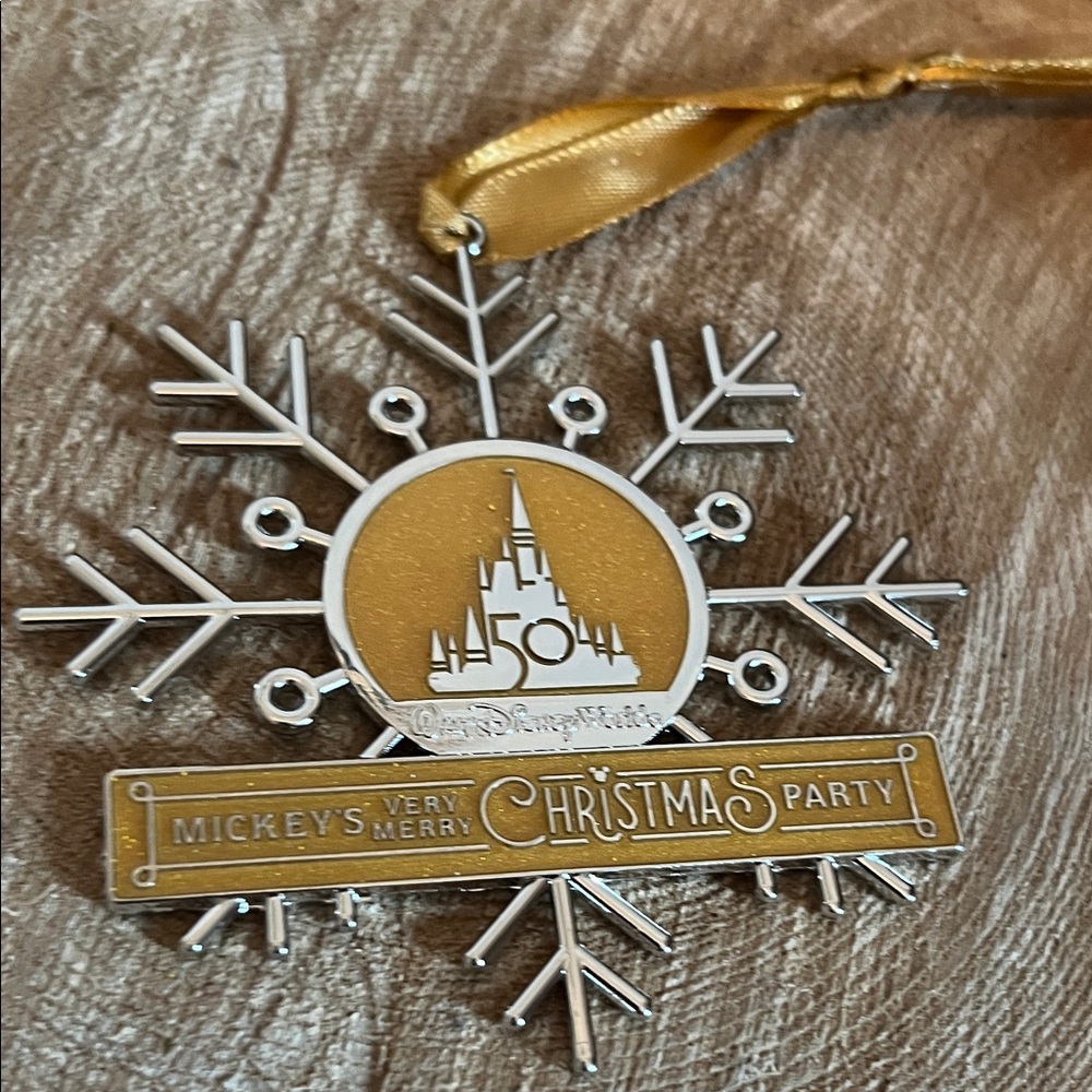 Disney Gold and Silver Snowflake Ornament